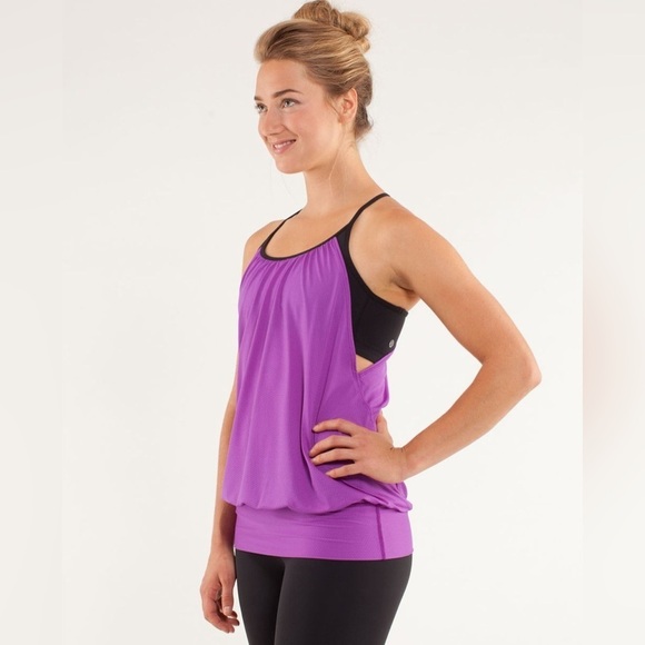 lululemon athletica Tops - Lululemon | No Limits Tank | Tender Violet / Black | Size 4